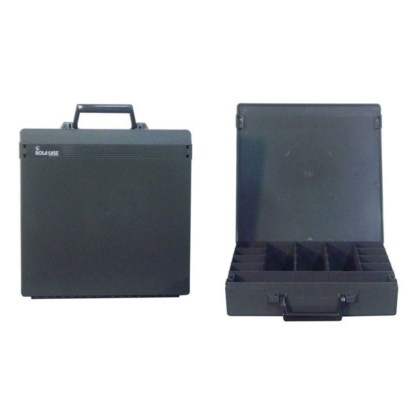 Rolacase With 6 Dividers, Charcoal With Charcoal Lid