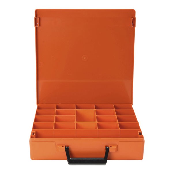 Rolacase With 6 Dividers, Orange With Orange Lid