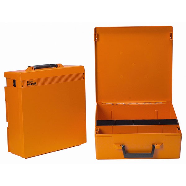 Rolacase With Liftout Tray, Orange With Orange Lid