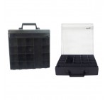 Rolacase With 6 Dividers, Charcoal With Clear Lid