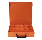 Rolacase With 6 Dividers, Orange With Orange Lid