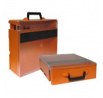 Rolacase With Liftout Tray, Orange With Clear Lid